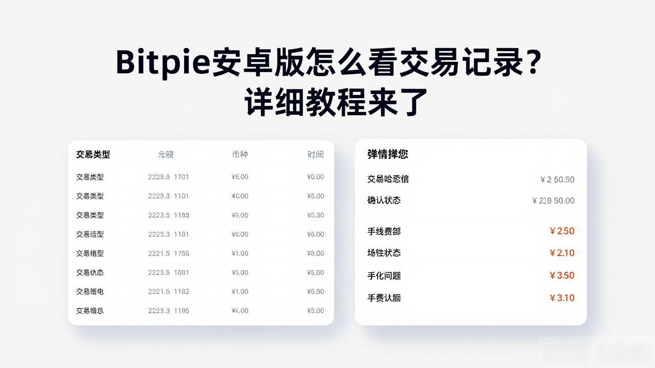 Bitpie安卓版怎么看交易记录？详细教程来了