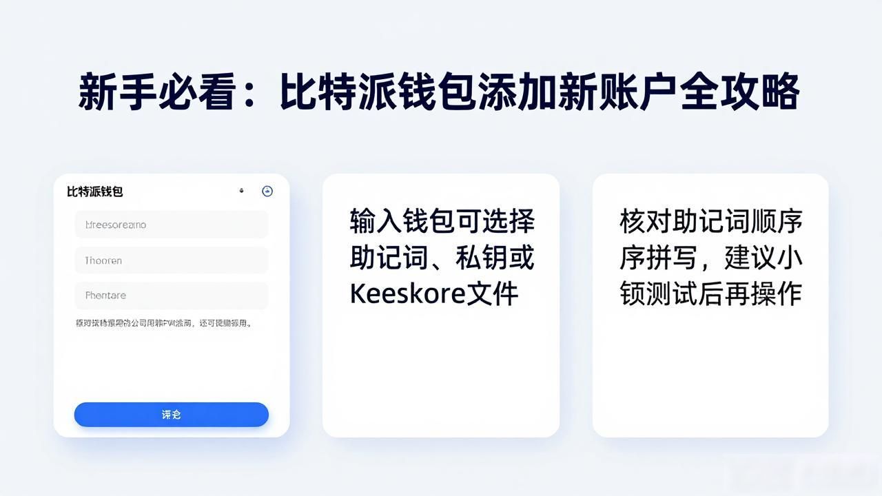 新手必看：比特派钱包添加新账户全攻略