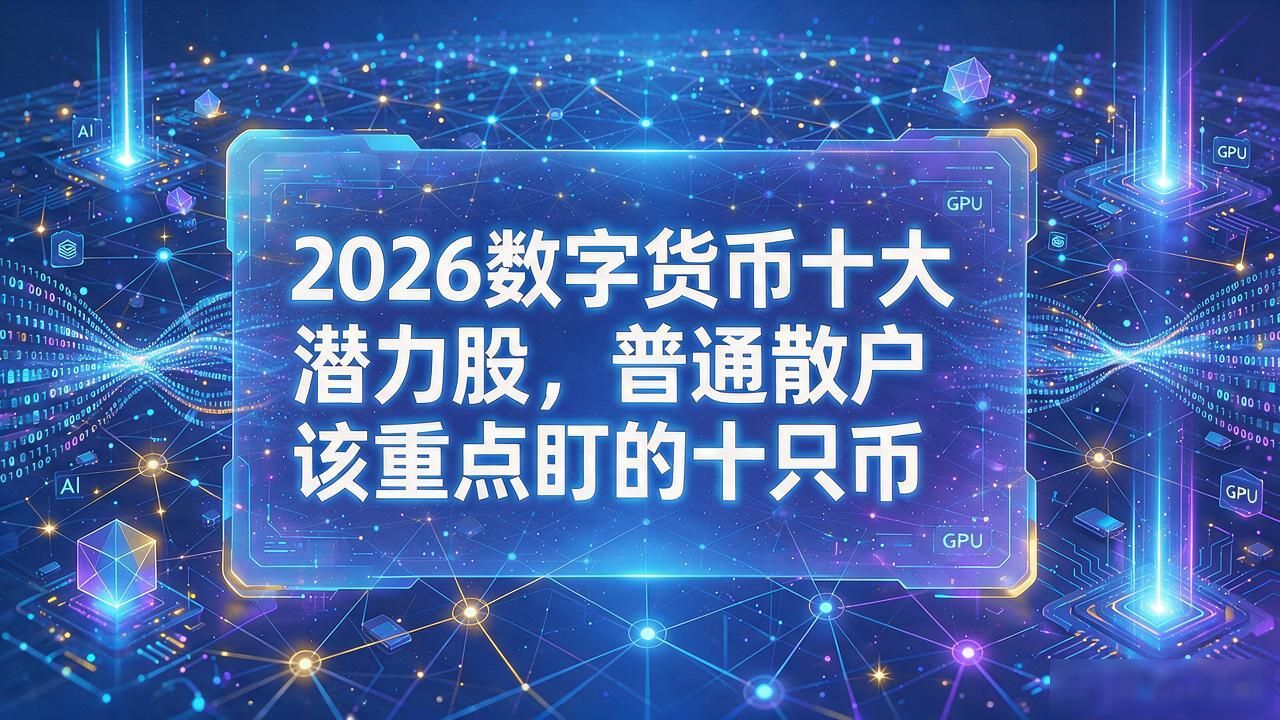 2026数字货币十大潜力股，普通散户该重点盯的十只币
