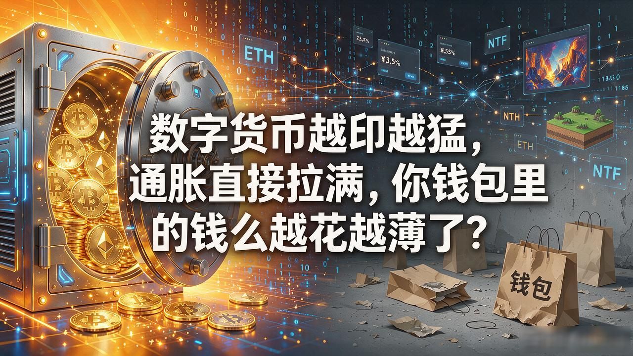 数字货币越印越猛，通胀直接拉满，你钱包里的钱怎么越花越薄了