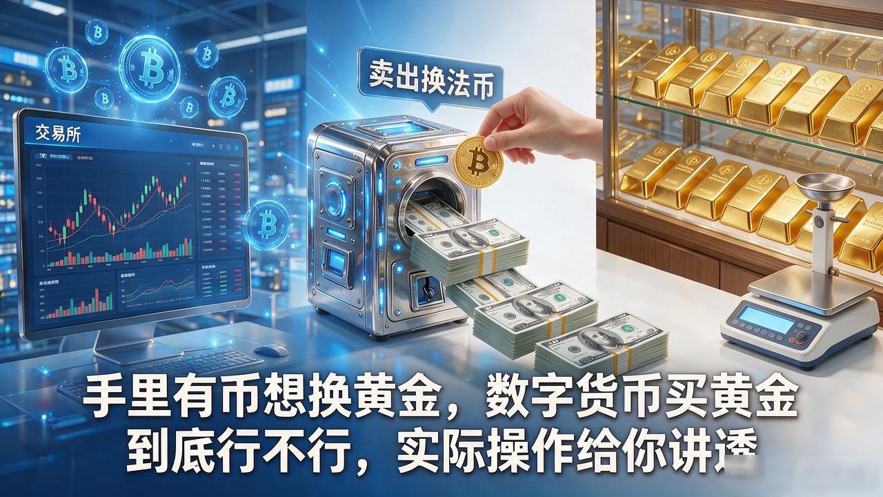 手里有币想换黄金，数字货币买黄金到底行不行，实际操作给你讲透