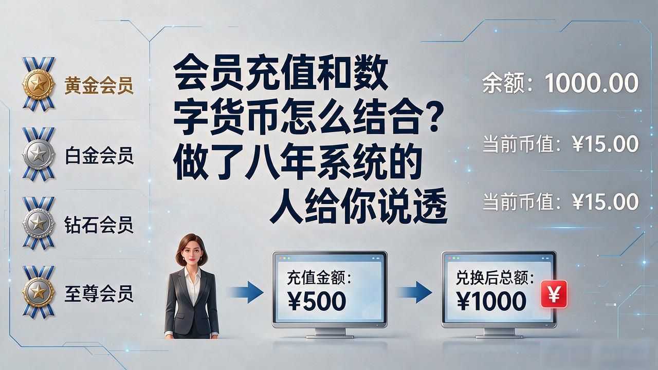 会员充值和数字货币怎么结合？做了八年系统的人给你说透