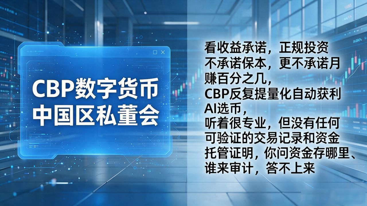 有人拉你进CBP数字货币中国区私董会？别急，先搞清这几点再决定
