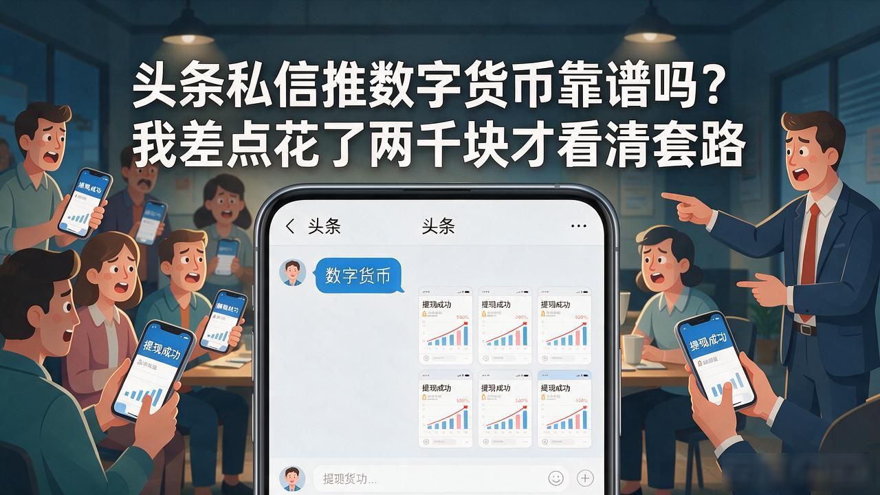 头条私信推数字货币靠谱吗？我差点花了两千块才看清套路